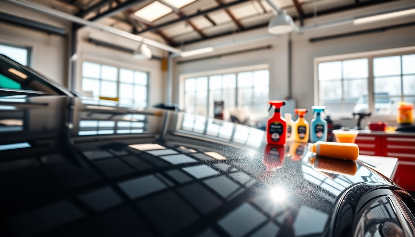 Experience the shine with car detailing near me in a professional garage setting.