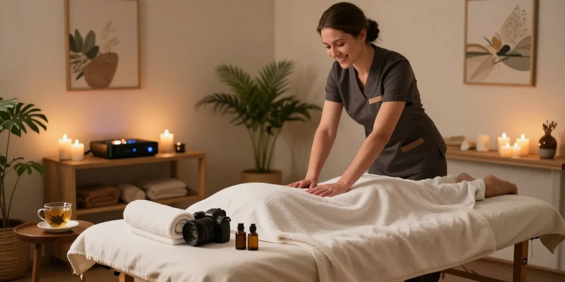 Relaxing 대구스웨디시 massage therapy room with soothing ambiance and therapeutic elements.