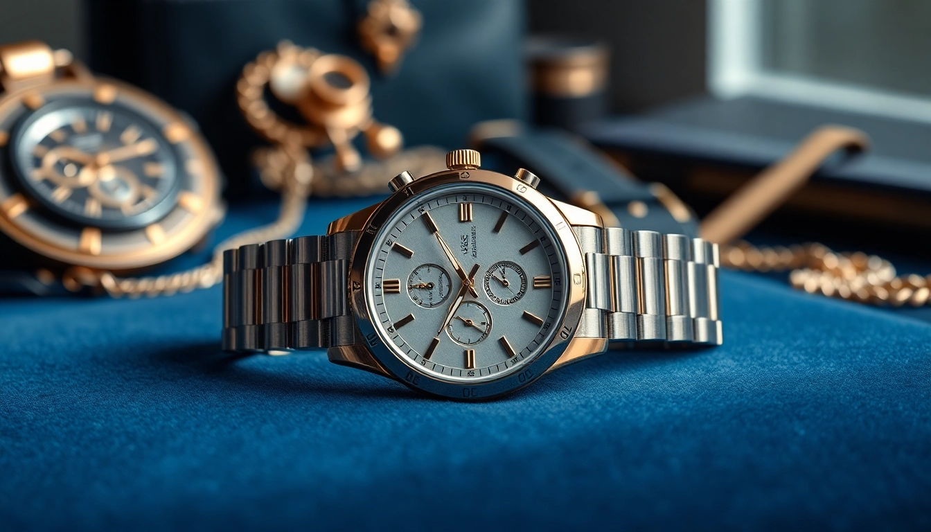 Admire the intricate details of a replica watch displayed elegantly on velvet.