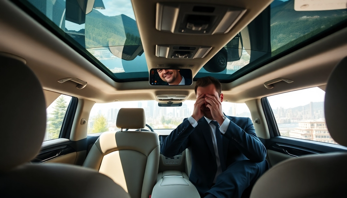 Traveling in luxury with a seattle to vancouver car service featuring a stylish town car interior.