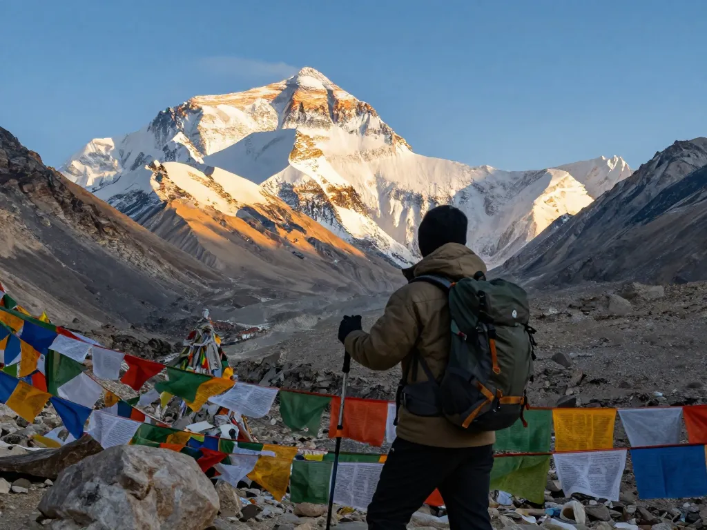 Everest Base Camp Trek with breathtaking views from Kala Patthar at sunset, showcasing the majestic peaks.