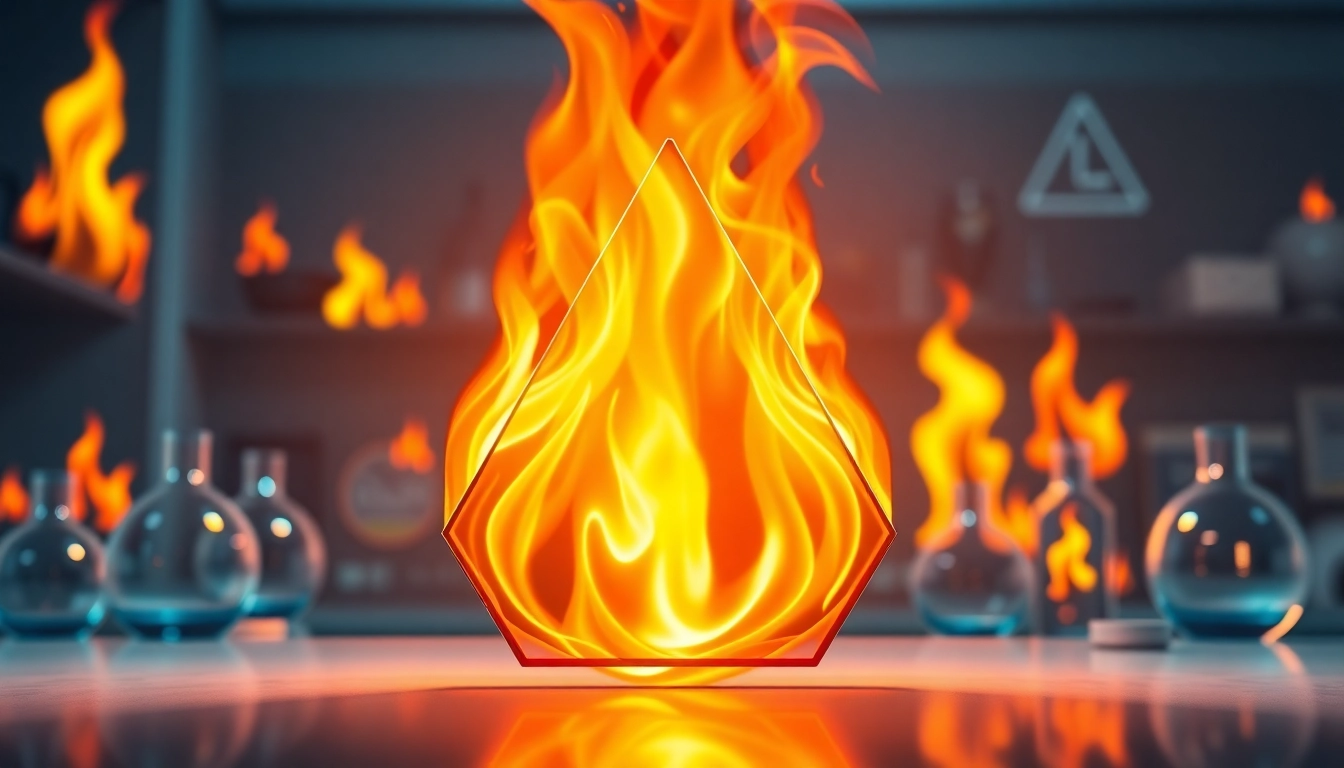 Illustrating the fire tetrahedron highlighting its essential components for fire creation and safety.
