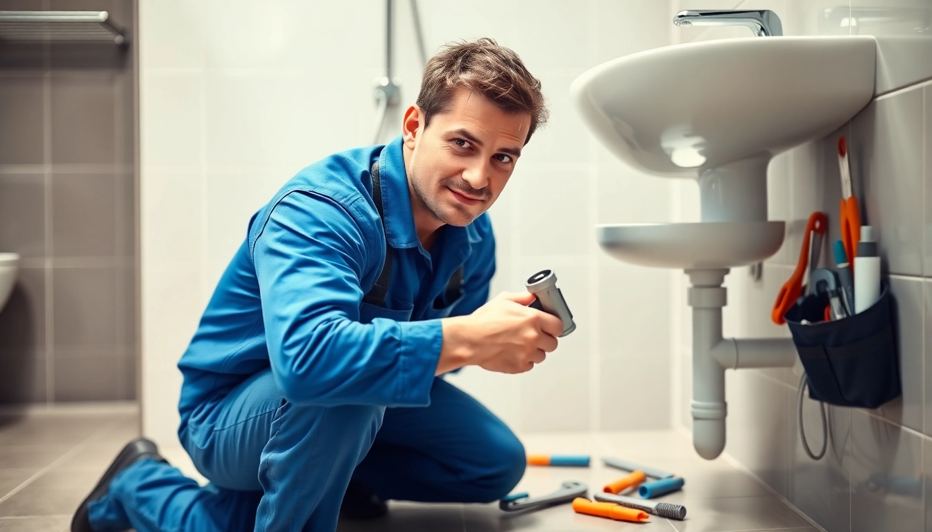 A skilled plumber near me repairing a sink, showcasing professionalism and expertise.