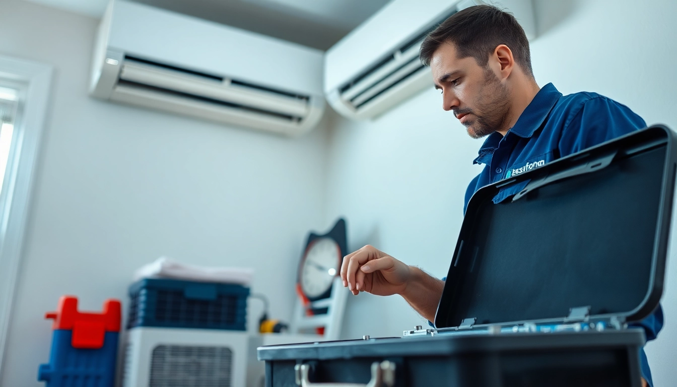 Technician performing HVAC Repair Tampa services in a residential setting.