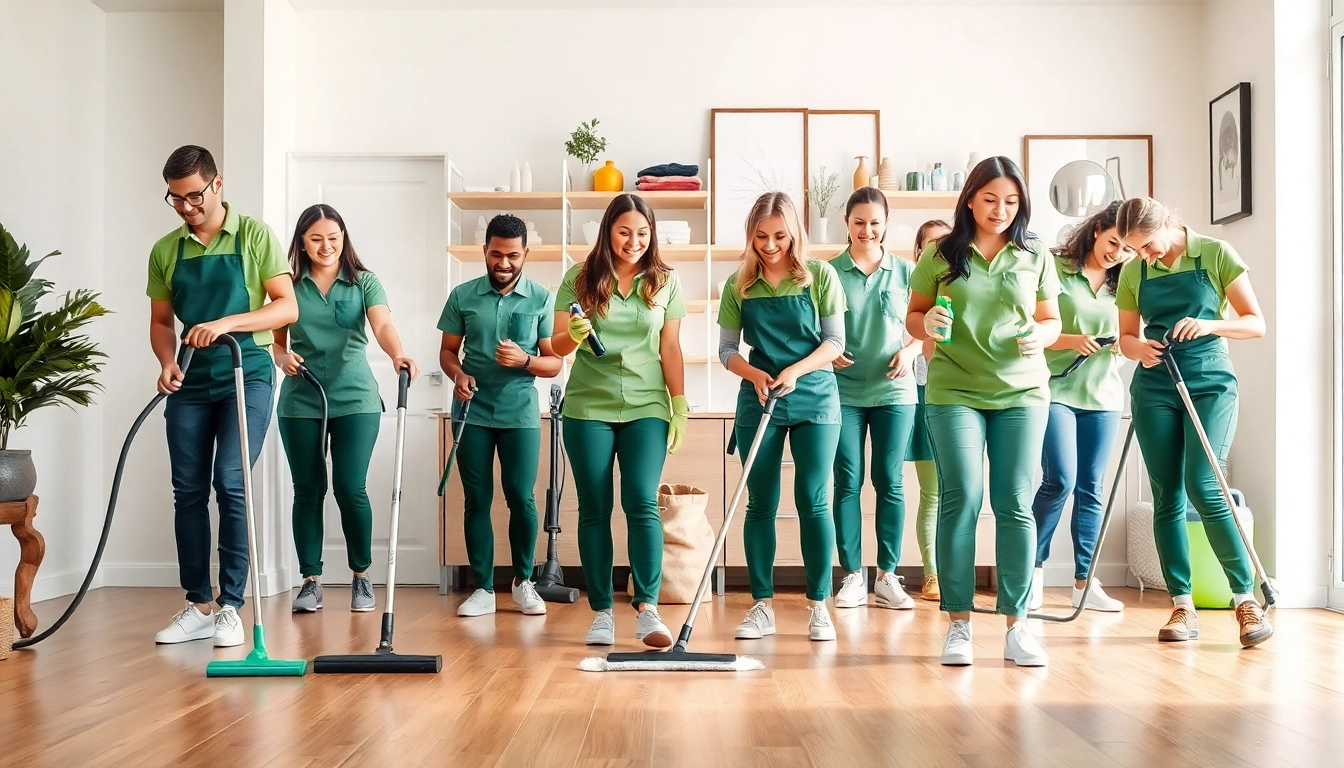 Efficient team providing cleaning services near me in a welcoming home environment.