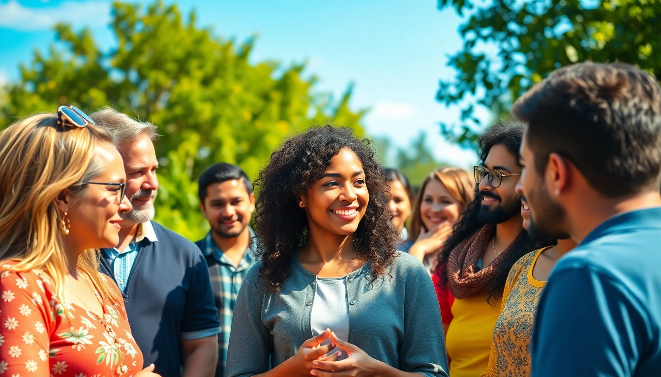 People engaging in meaningful conversation, focused on sondern auch wahrgenommen werden in a supportive community.
