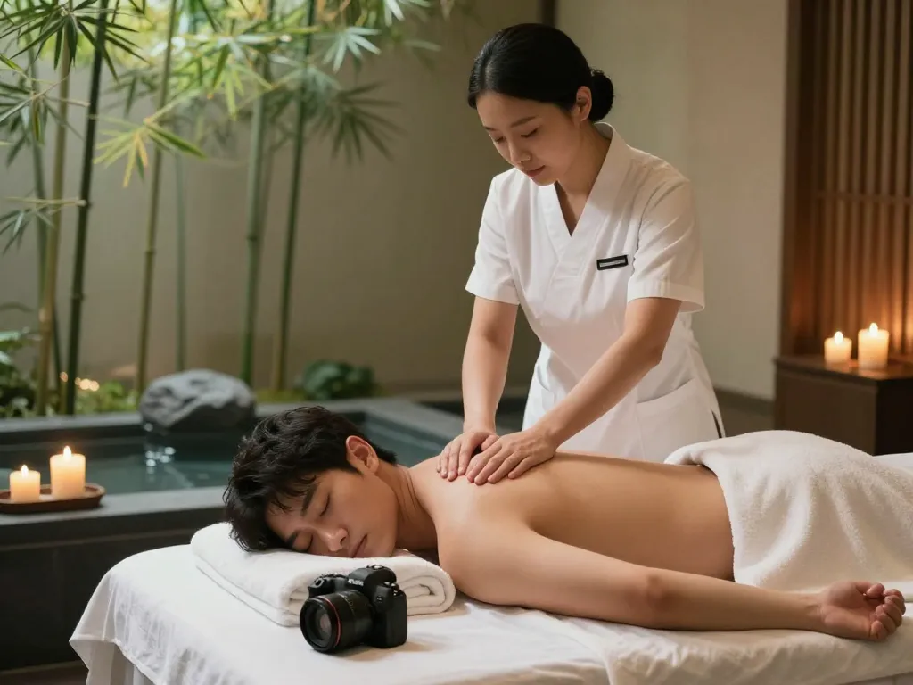 Relaxing 포항스웨디시 massage experience in a serene spa setting with soothing elements.