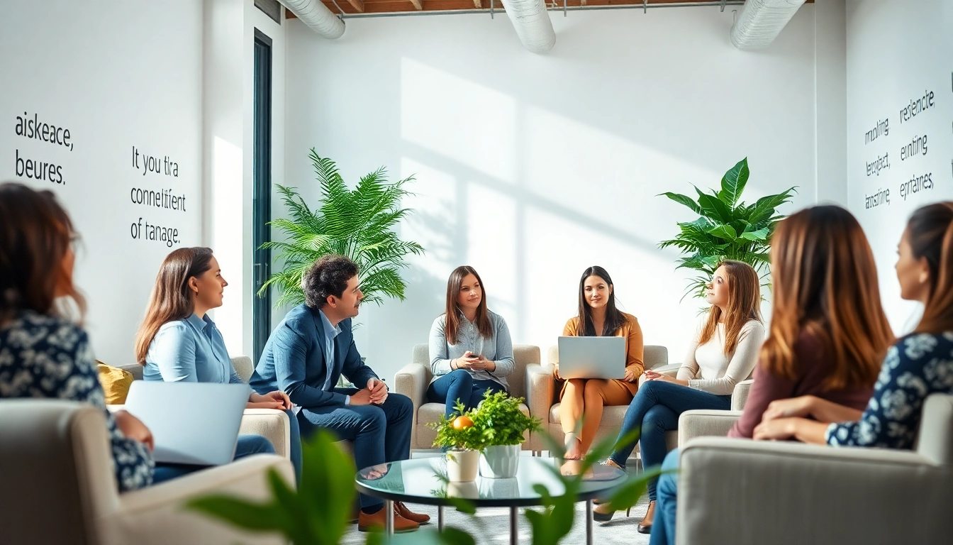 Engaging business coach los angeles guiding a diverse team in a collaborative office setting.