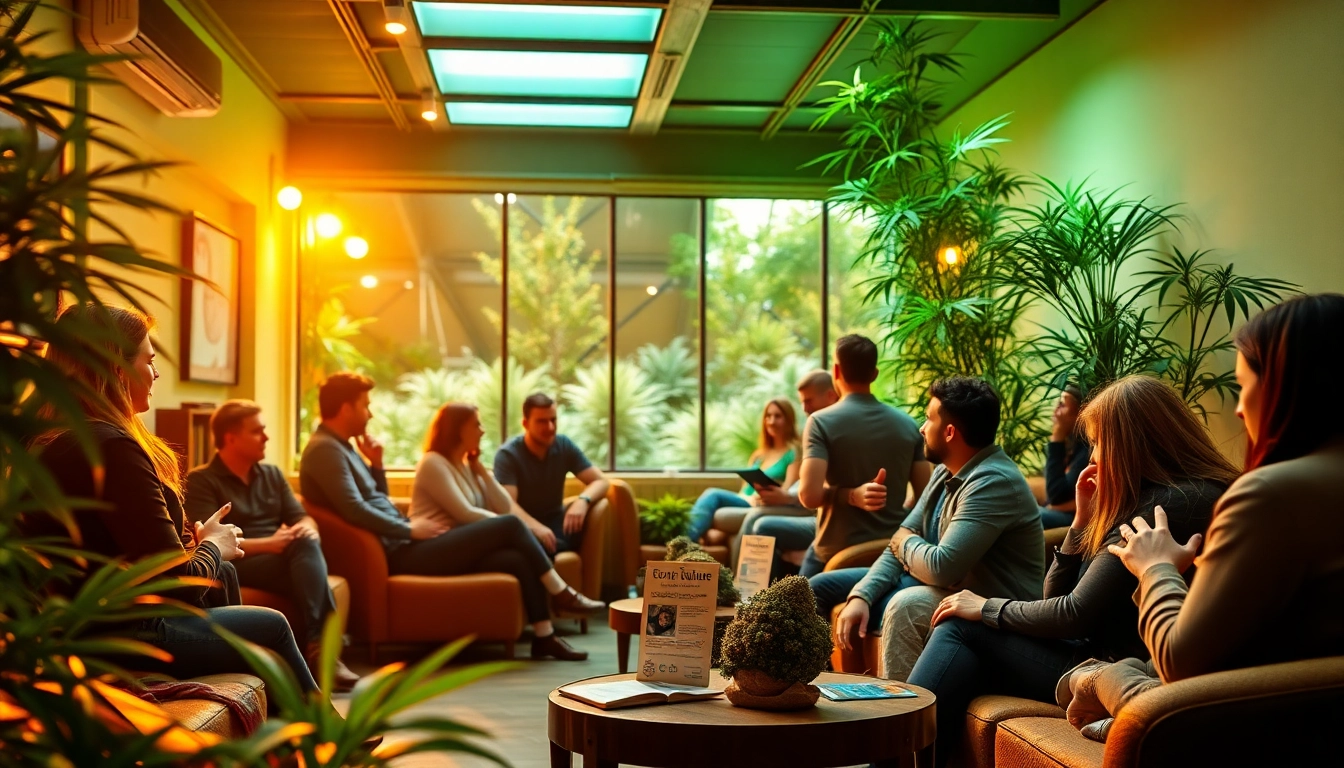 Mitglieder der bluetenbande genießen Cannabis in einem einladenden sozialen Club in Hamburg.