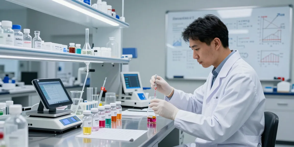 BPC 157 TB 500 Blend formulation process in a modern laboratory setting highlighting precision and innovation.
