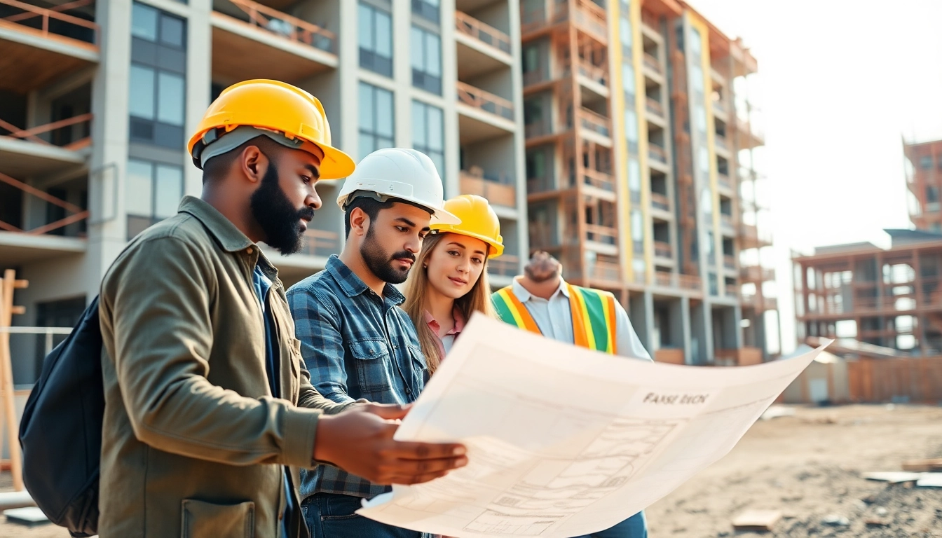 Construction apprenticeships in the Carolinas, featuring diverse students collaborating on a building project.