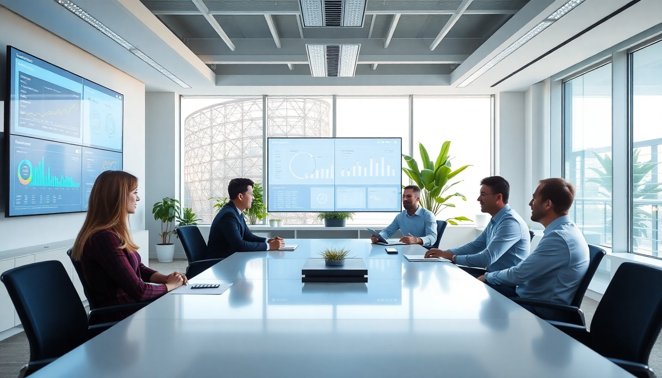 Visual representation of an enterprise assistant interface aiding team collaboration.