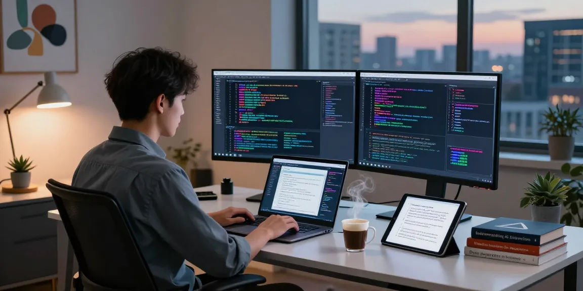 Focused data scientist analyzing AI detection algorithms in a modern tech workspace, showcasing innovative AI Detection methodologies with vibrant screens.