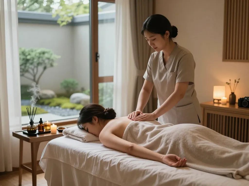Experience deep relaxation with 신사동마사지 in a serene spa setting.