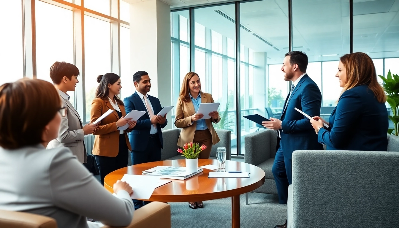 Discussing new hire jobs in a vibrant office during a recruitment meeting.