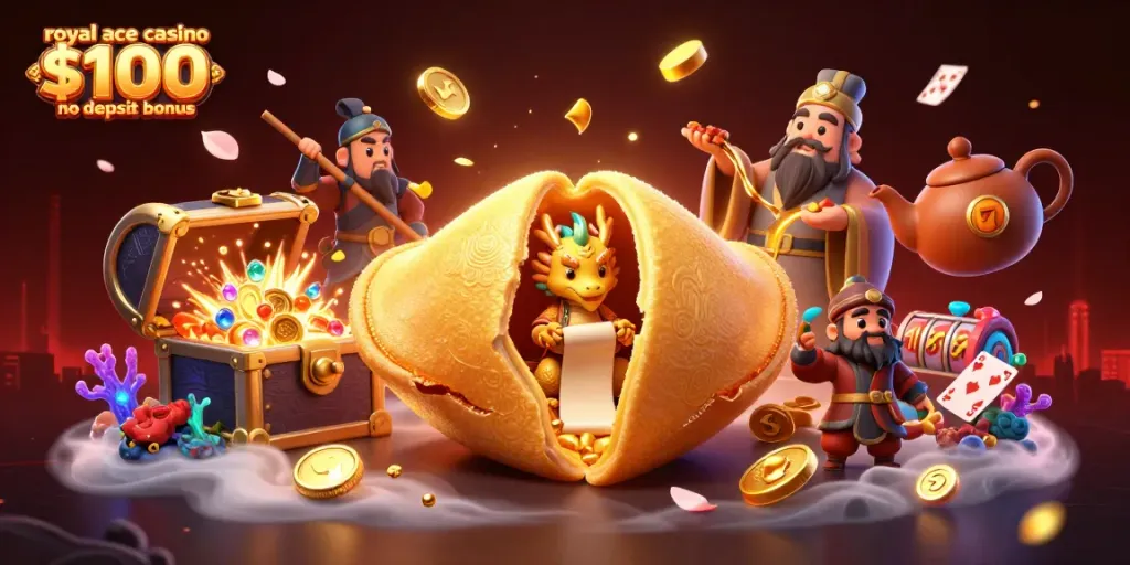 Win with the royal ace casino $100 no deposit bonus and enjoy vibrant casino-themed imagery.