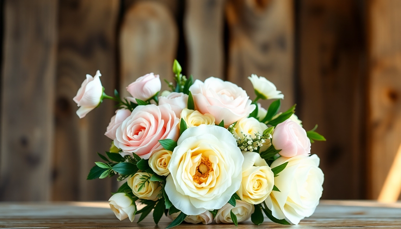 Stunning wedding flowers are beautifully arranged in a bridal bouquet, showcasing elegance.