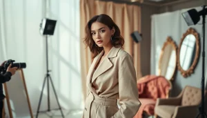 Book fotografico modelle showcasing a model in Milan's stylish studio