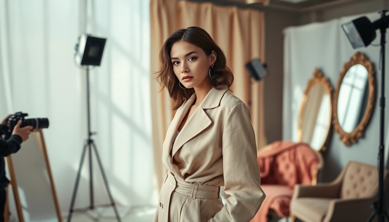 Book fotografico modelle showcasing a model in Milan's stylish studio