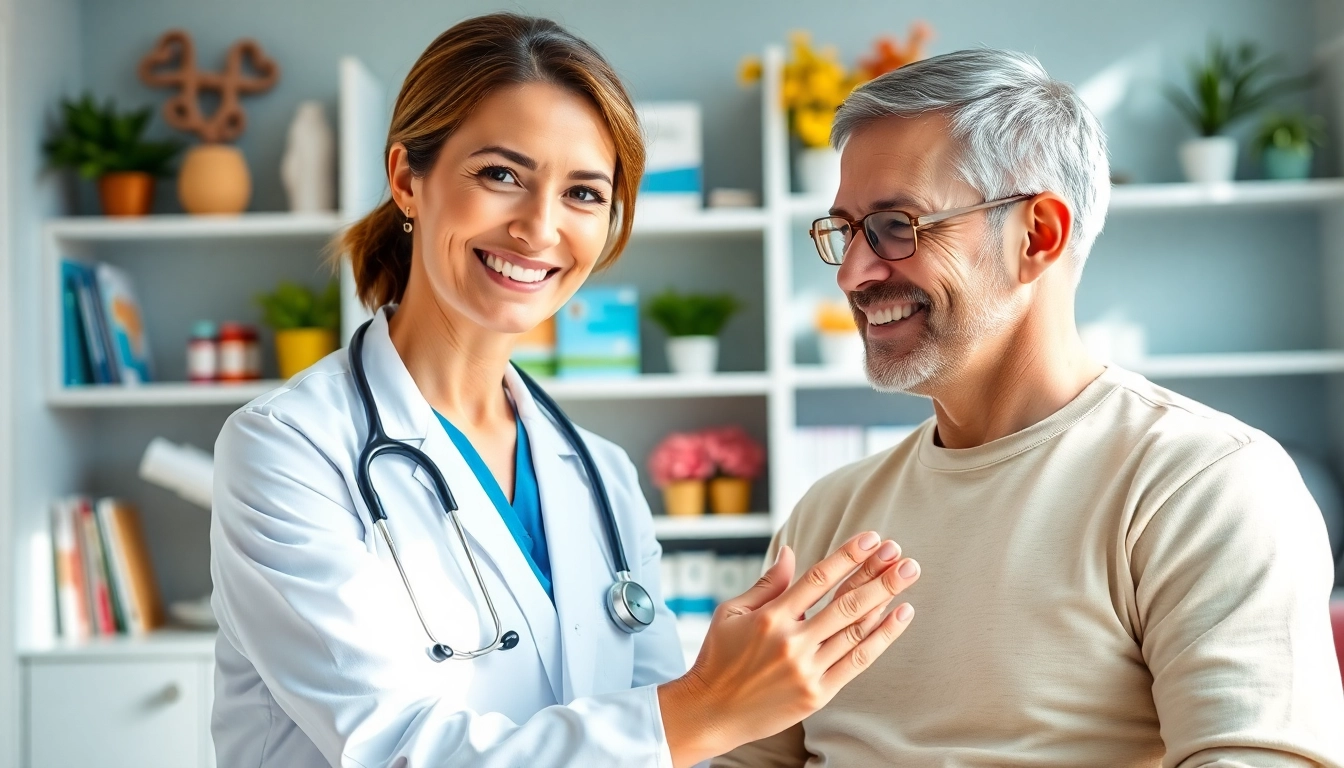 Engaging healthcare provider assisting eager patient about Health matters.