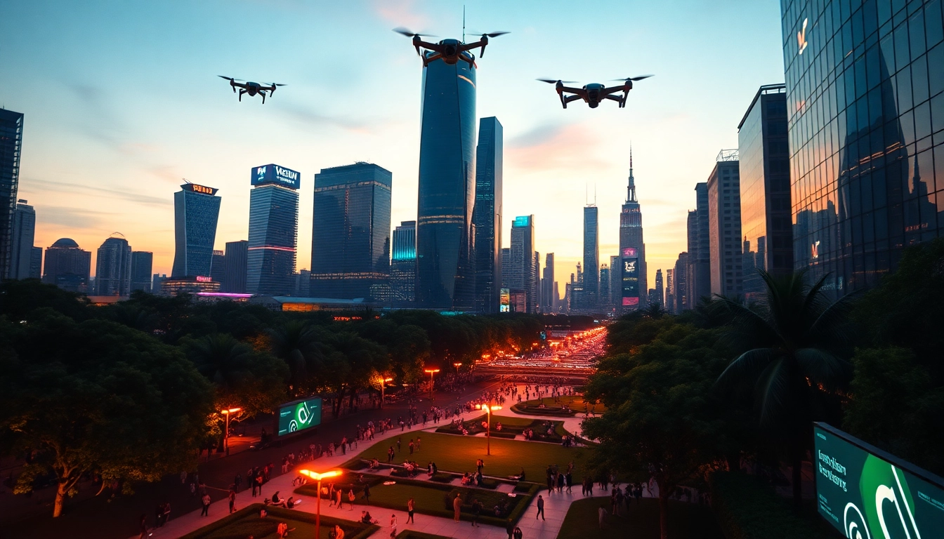 View of a vibrant city skyline at dusk, representing themes of innovation and connectivity related to https://rr88rd.com/.