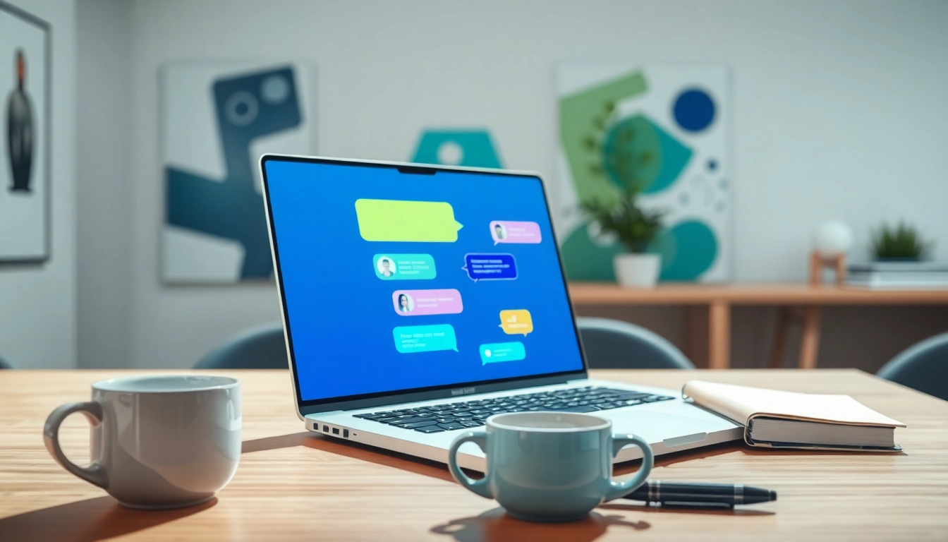 Engaging chat interface for a chatgpt free alternative in a modern office setting.