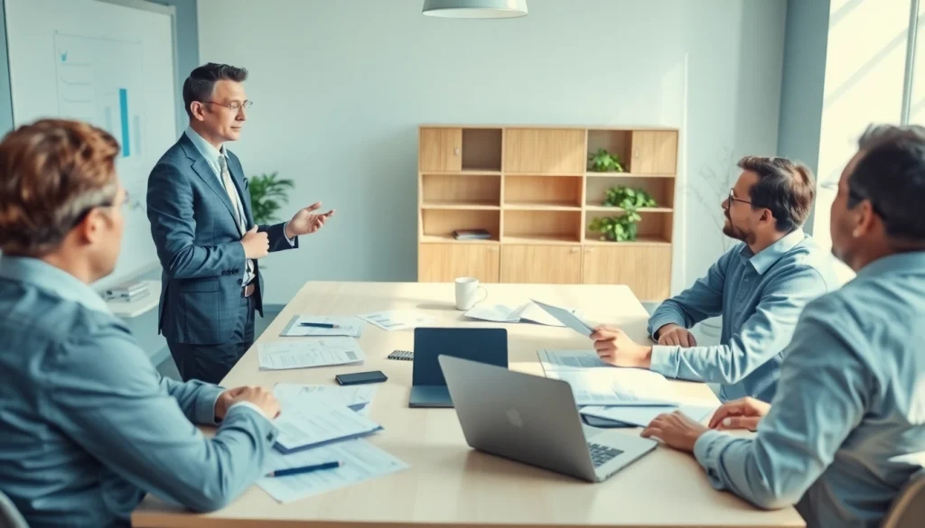 카드깡의 위험을 설명하는 금융 상담사가 있는 회의 모습