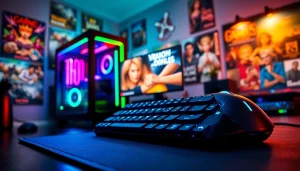 Enhance your gaming experience with rr88.com in a vibrant and detailed gaming setup.