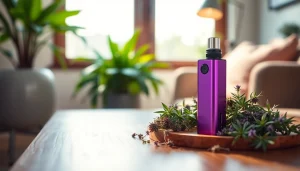 Elf bar elfa Vape in an inviting, contemporary environment with aromatic herbs.