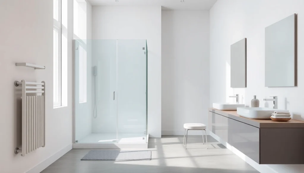 Sonni sanitär präsentiert stilvolle Badprodukte in einem modernen Badezimmer.