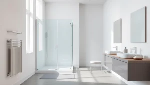 Sonni sanitär präsentiert stilvolle Badprodukte in einem modernen Badezimmer.