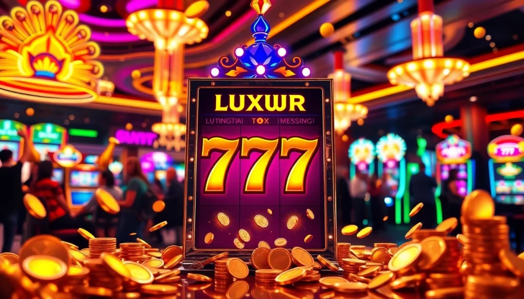 Mainkan luxury777 slot dengan suasana mewah di kasino yang berkilau.