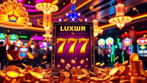 Mainkan luxury777 slot dengan suasana mewah di kasino yang berkilau.