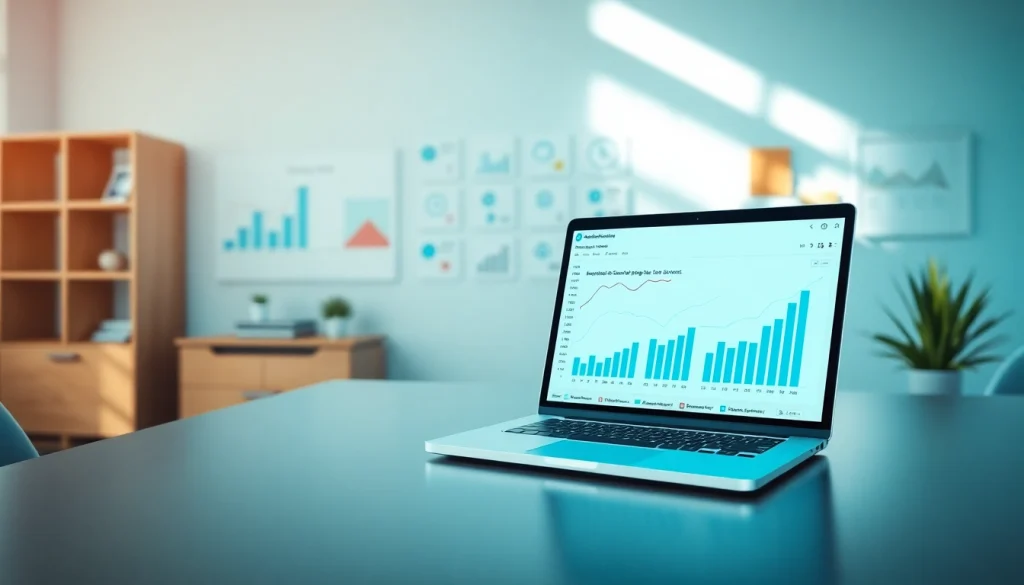 Showcase a professional setup revealing analytics from a cheap smm panel with engaging graphs.