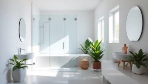 Installer une paroi de douche élégante et moderne dans une salle de bain lumineuse.