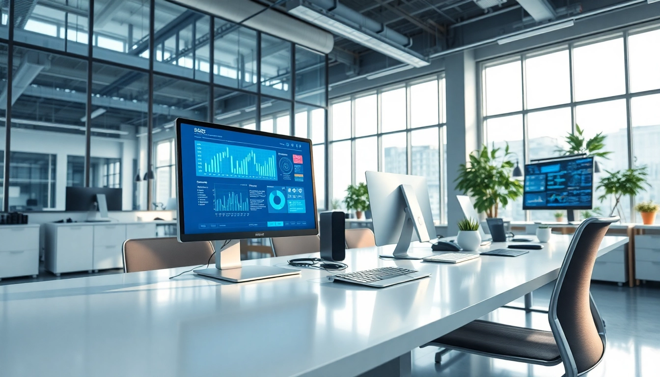 Showcasing technology in a modern workspace with sleek gadgets and bright atmosphere.