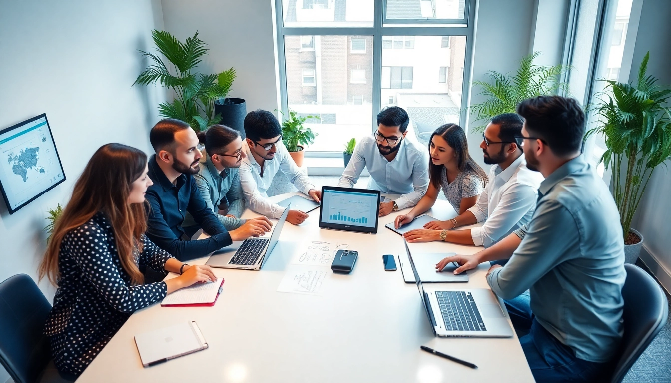 Engaging team meeting centered on wordpress development outsourcing strategies and collaboration.