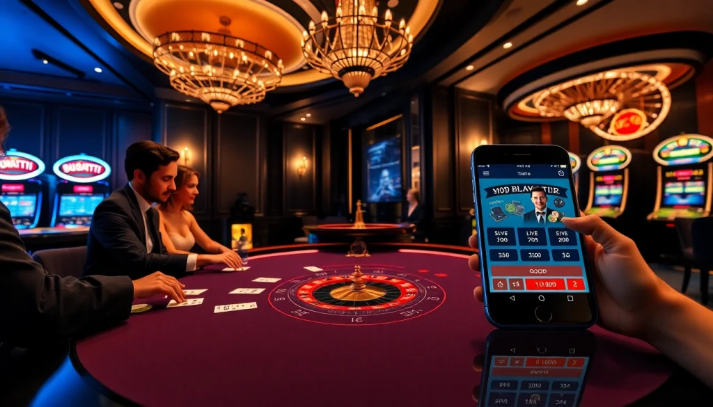 Players enjoying a high-stakes Bugatti8-themed casino experience with luxurious design elements.