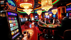 Experience the thrill of toto slot gaming in a vibrant casino atmosphere.