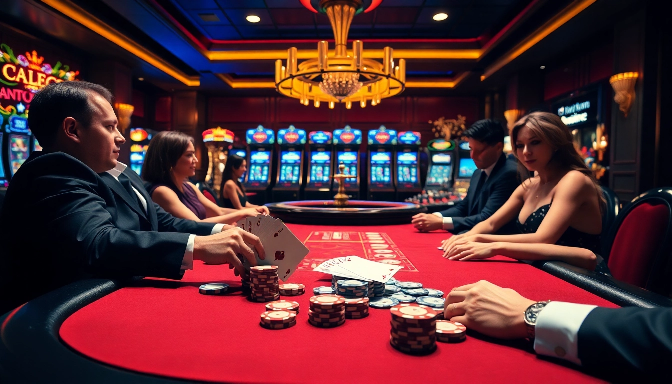 Engaged players at a high-stakes poker table showcasing Hay888 with professional chips and cards.