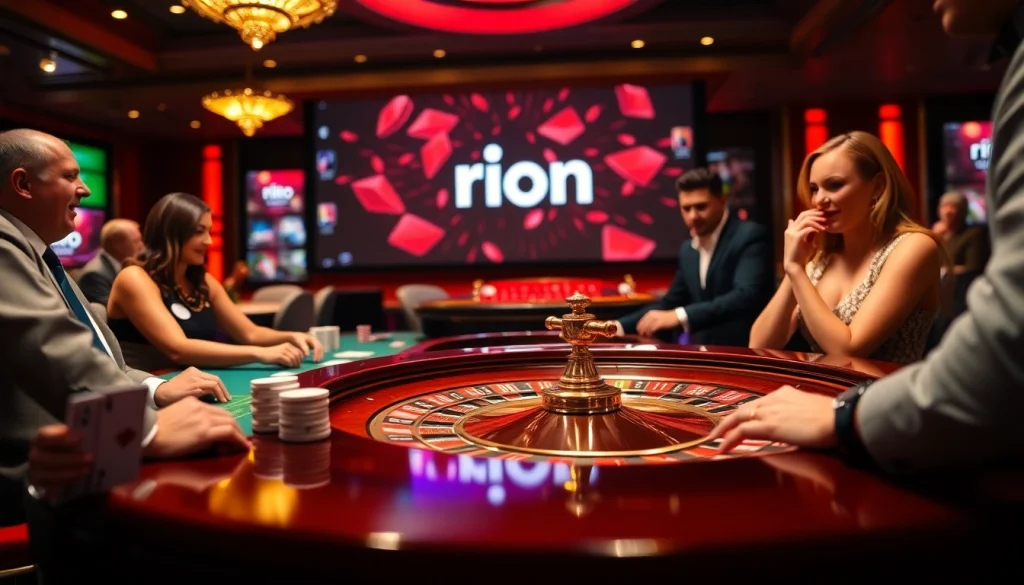 Experience the thrill of online gaming with rio Login at a vibrant roulette table.