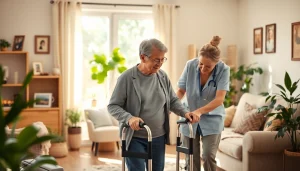 Highlighting austin senior home care through warm interactions between caregivers and seniors in a homely setting.