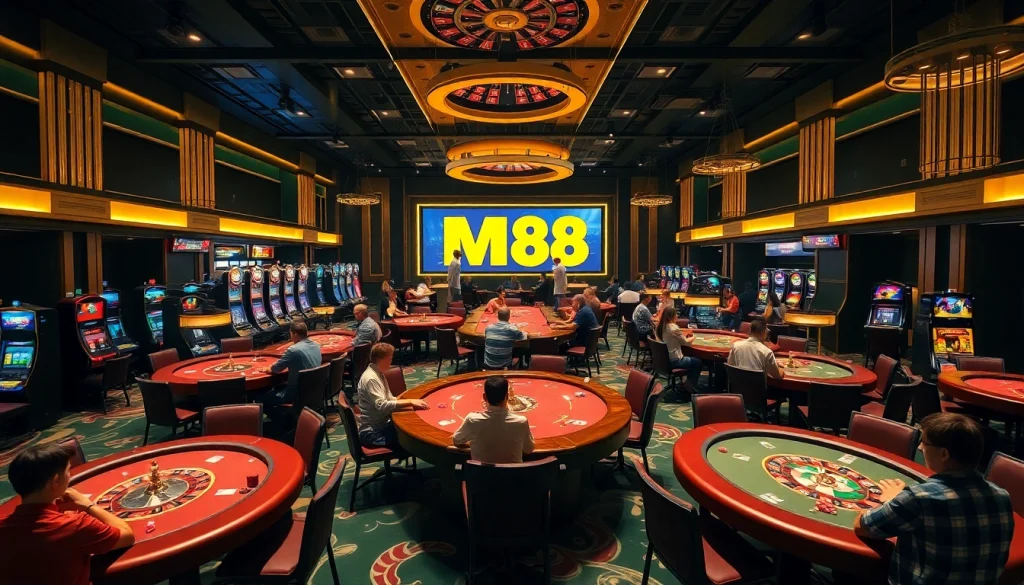 Experience thrilling MM88 gaming with vibrant slots, poker action, and luxurious casino ambiance.