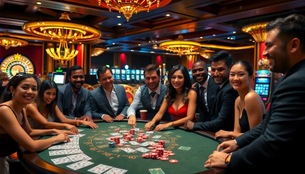 Gambling action at a poker table with players enjoying 888b com experience.