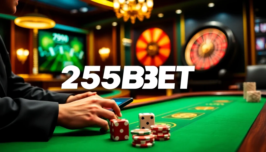 Players engaging with the 255BET Login on a vibrant casino interface.