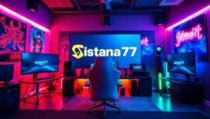Menampilkan Istana777 dalam ruang permainan yang modern dan dinamis dengan perangkat gaming terbaik.
