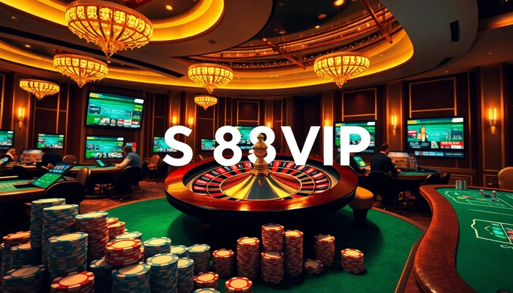 Engage with the thrilling atmosphere of Trang chủ S88VIP featuring a vibrant casino experience and live table games.