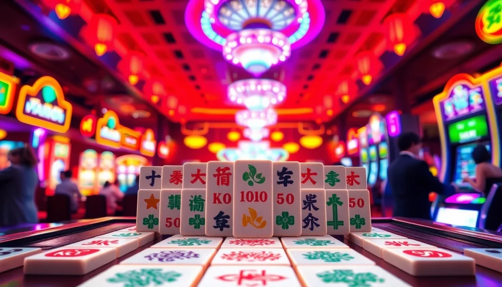 Menggambarkan permainan mahjong slot dengan desain visual yang menarik dan warna cerah untuk pengalaman bermain yang seru.