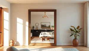 Showcase stunning mirror designs available at https://merithome.co.uk, enhancing modern home decor.