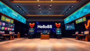 Hello88 digital gaming interface showcasing vibrant promotions and betting options.